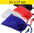 Bolsa Ecologica con Logo con cordon de medidas de 11x17 cms pueden ser impresos