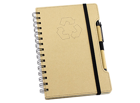 Buaderno ecologico con logo